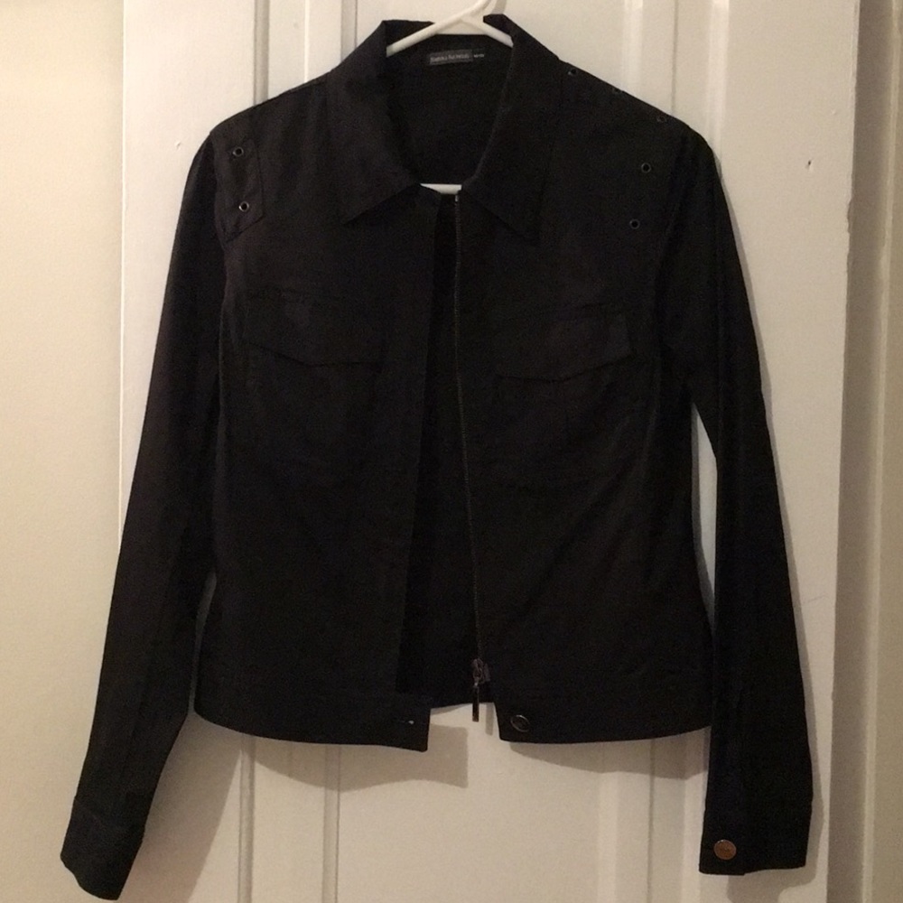 Barbara Bui Initials Black Cotton utilitarian Jacket 40